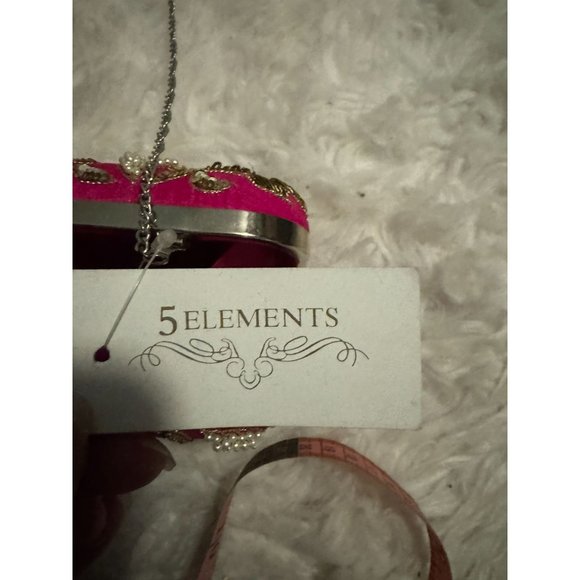 5 Elements by Radhika Gupta Pink Clutch Purse with Chain NWT - Picture 7 of 9